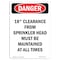 Signmission Safety Sign, OSHA Danger, 5" Height, 18 Clearance From Sprinkler Head, Portrait OS-DS-D-35-V-2372 - alternate 1
